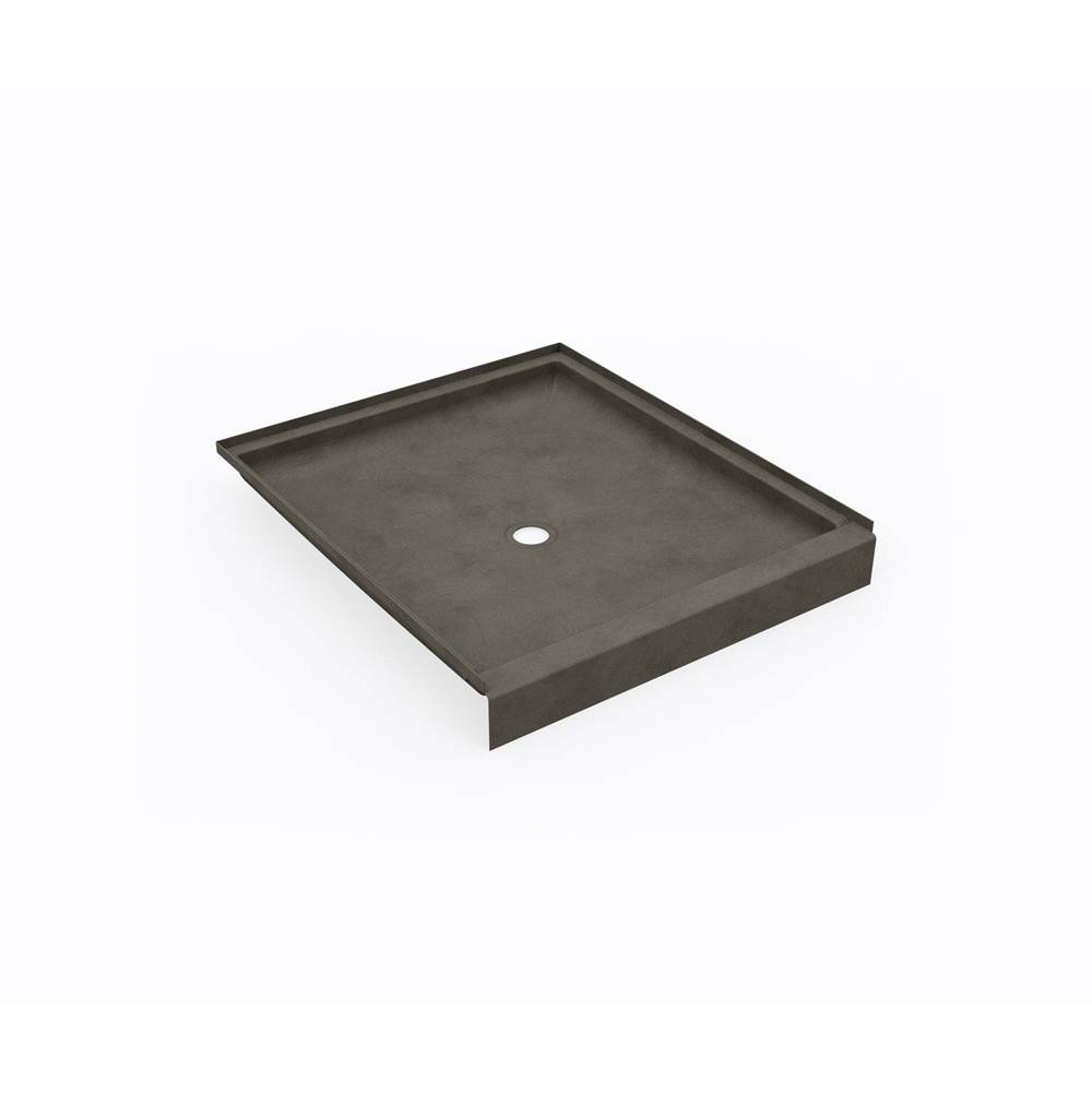Swan SS-4236 42 x 36 Swanstone® Alcove Shower Pan with Center Drain Charcoal Gray