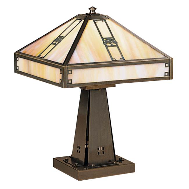 Arroyo Craftsman 11'' Pasadena Table Lamp With Oak Tree Filigree