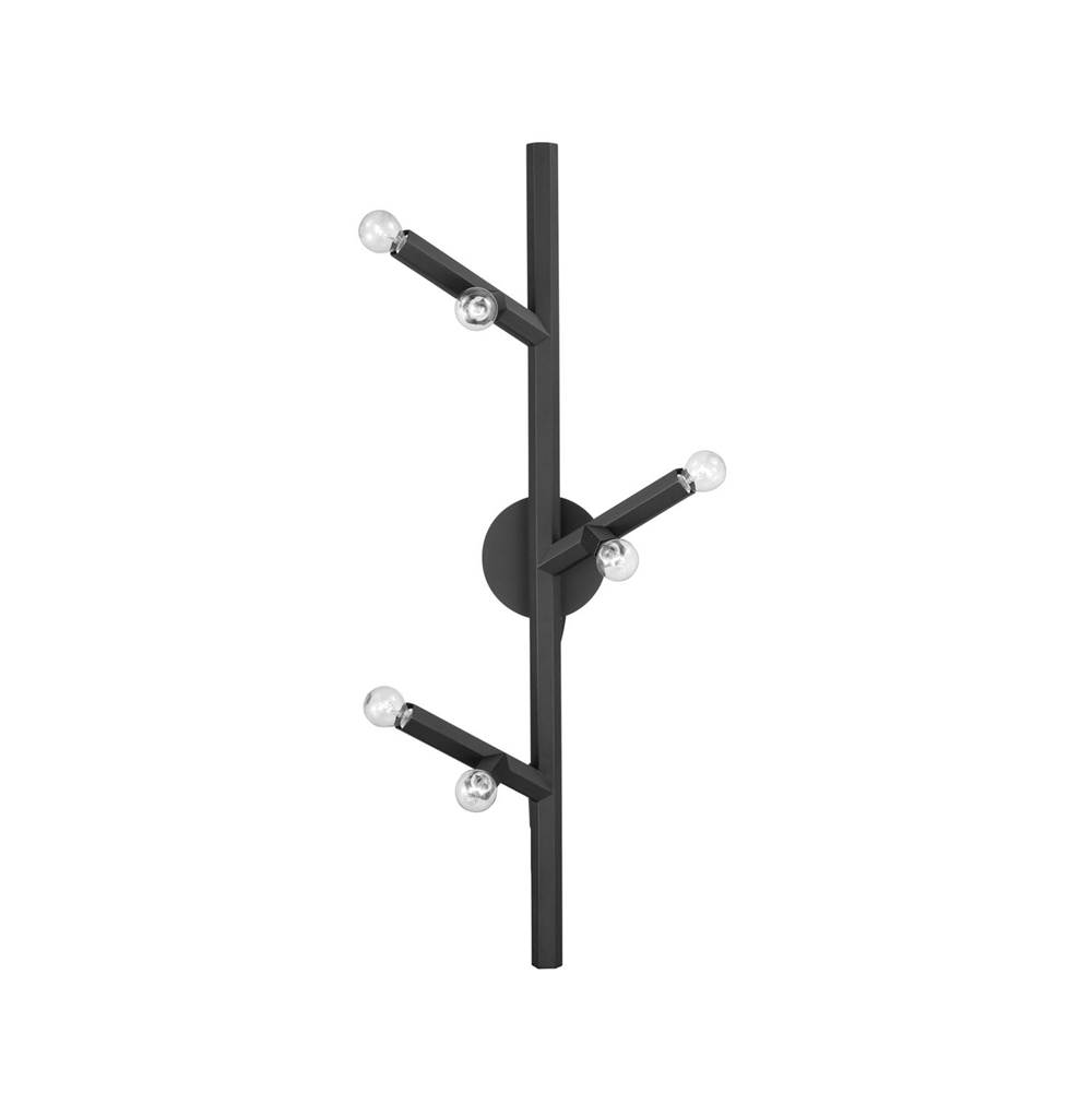 Avenue Lighting The Oaks Collection Black 6 Light Wall Sconce