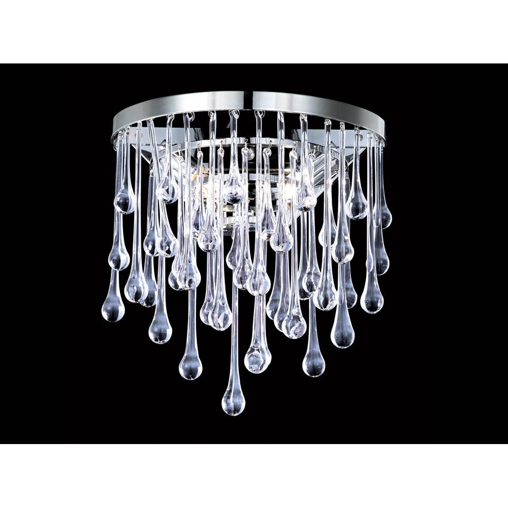 Avenue Lighting Hollywood Blvd. Collection Polish Nickel / Clear Glass Tear Drops Round