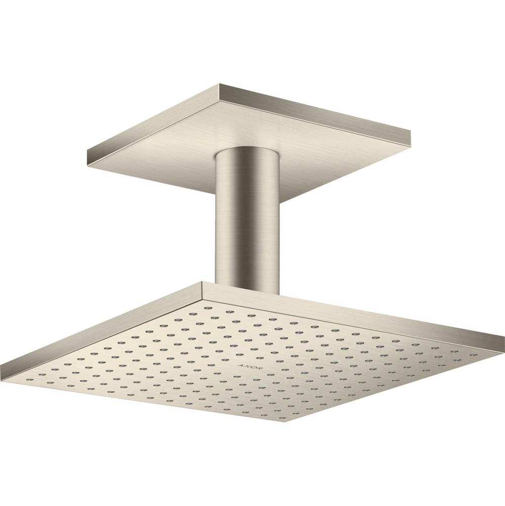 Axor ShowerSolutions Showerhead 250 Square 2-Jet Ceiling Connection, 2.5 GPM in Brushed Nickel