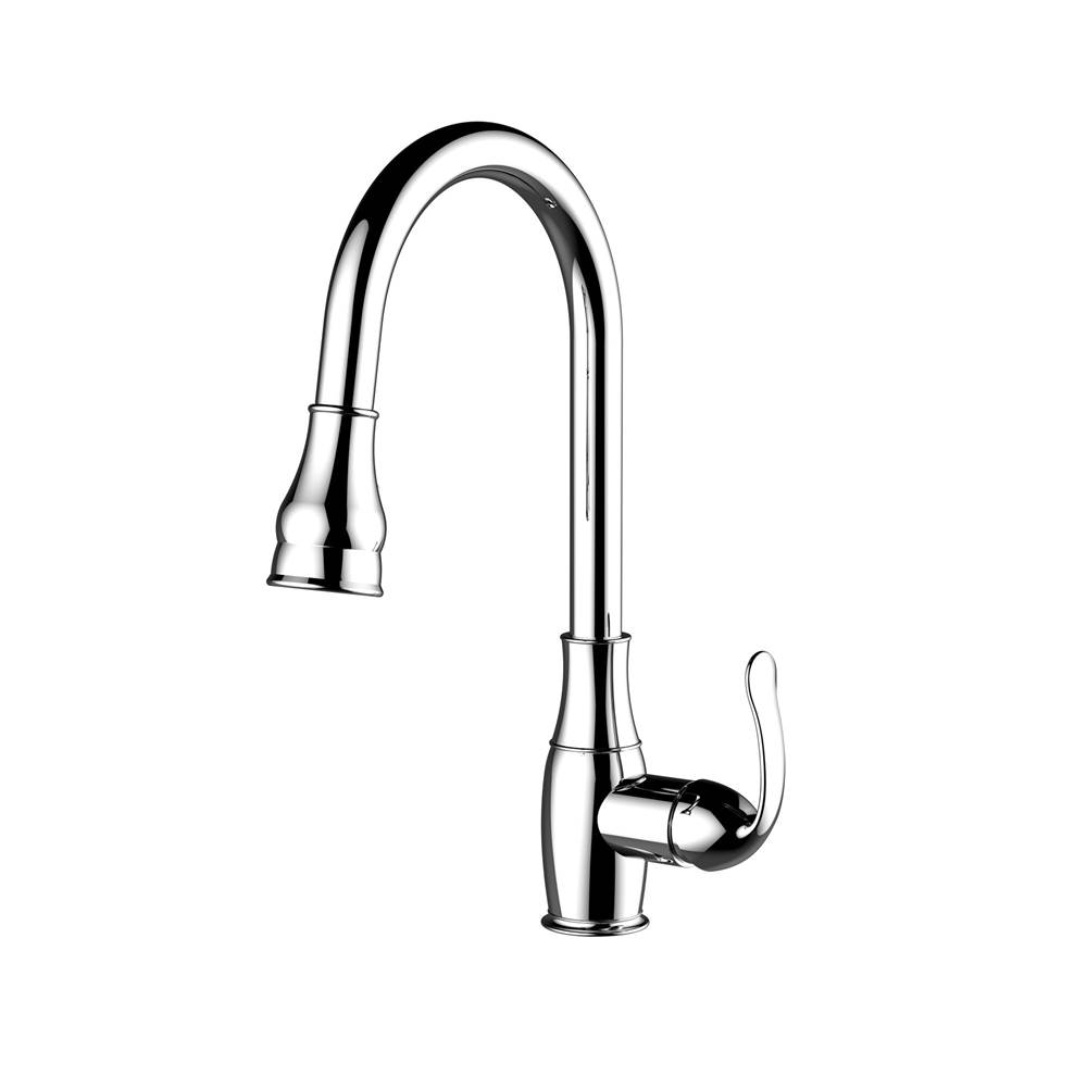 Barclay Caryl Kitchen Faucet,Pull-OutSpray, Metal Lever Handles, CP