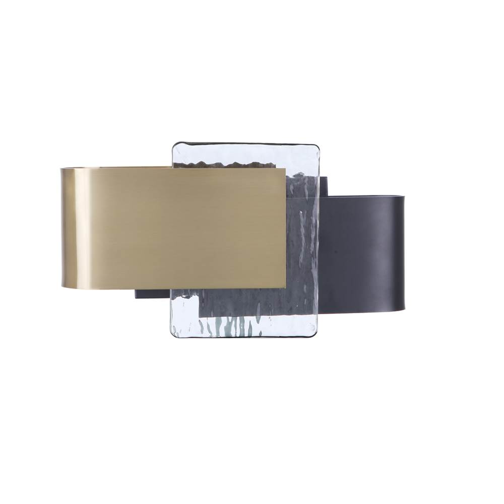 Craftmade Harmony LED Wall Sconce in Flat Black / Satin Brass