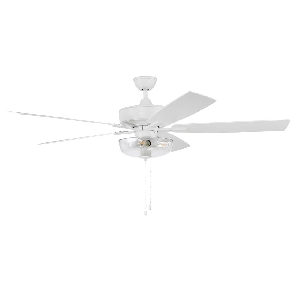 Craftmade 60'' Super Pro Fan with Clear Bowl Light Kit and Blades
