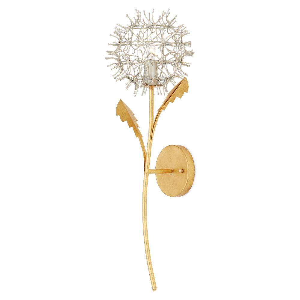 Currey And Company Dandelion Silver and Gold Wall Sconce