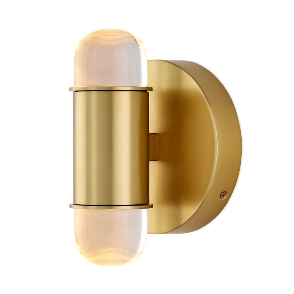 Currey And Company Capsule Brass Wall Sconce