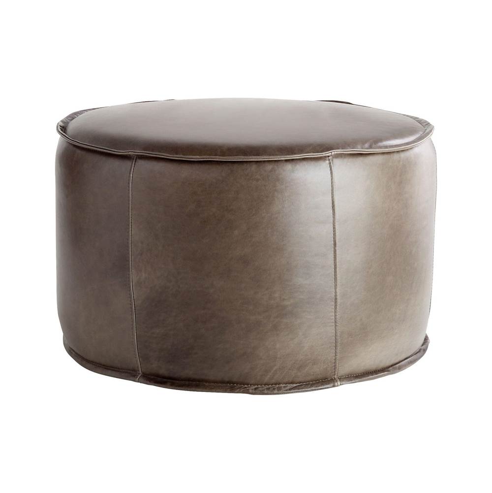 Cyan Designs Lusso, Round Pouf - Grey