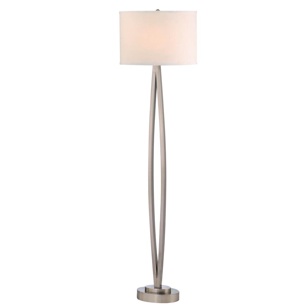 Dolan Design Satin Nickel floor lamp with shade
