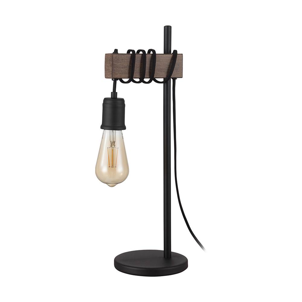 Eglo Violon - Table Lamp Open Bulb - Black and Dark Brown
