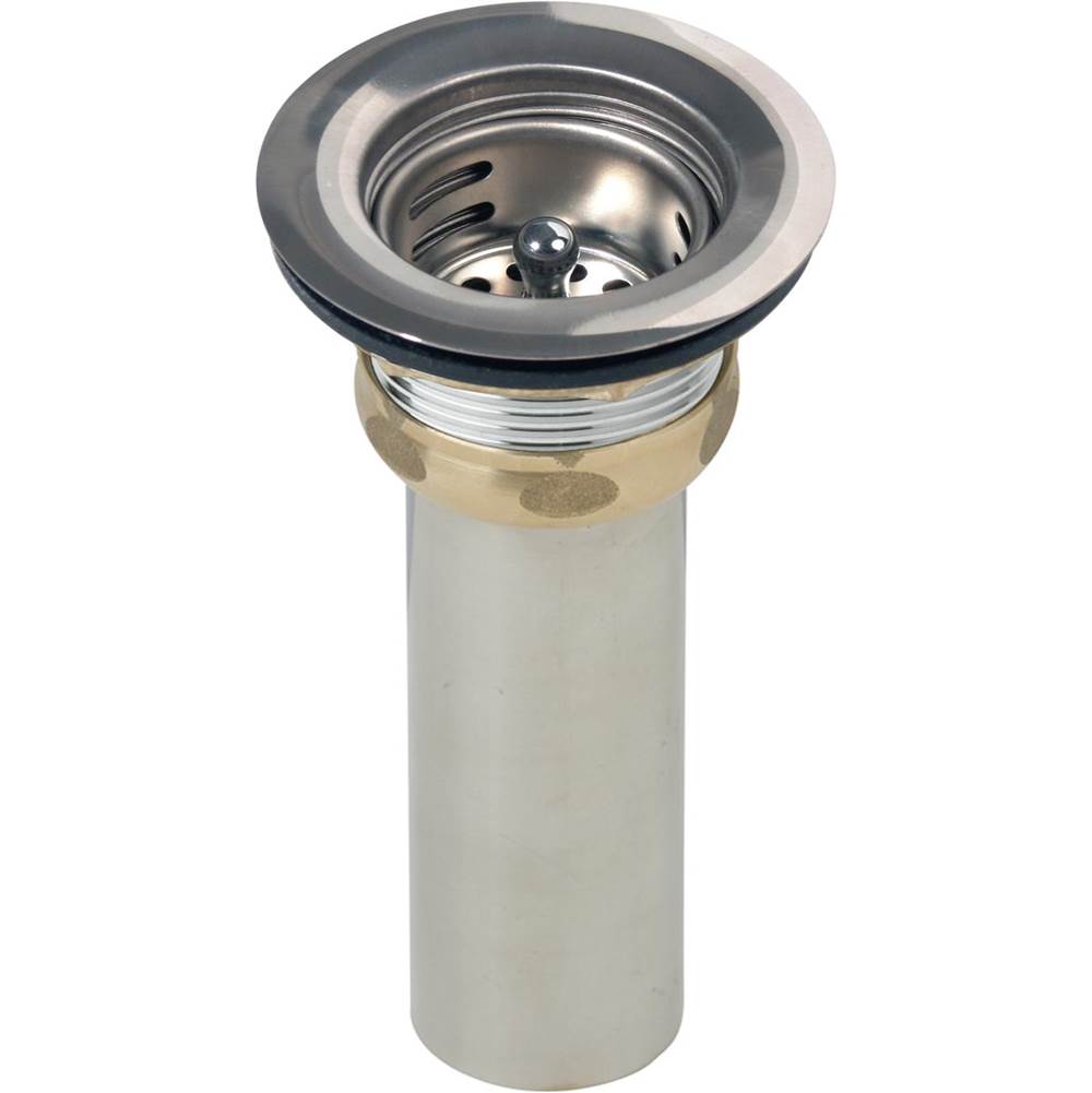 Elkay 2'' Drain Fitting Type 304 Stainless Steel Body, Stainless Steel Strainer Basket and Rubber Seal