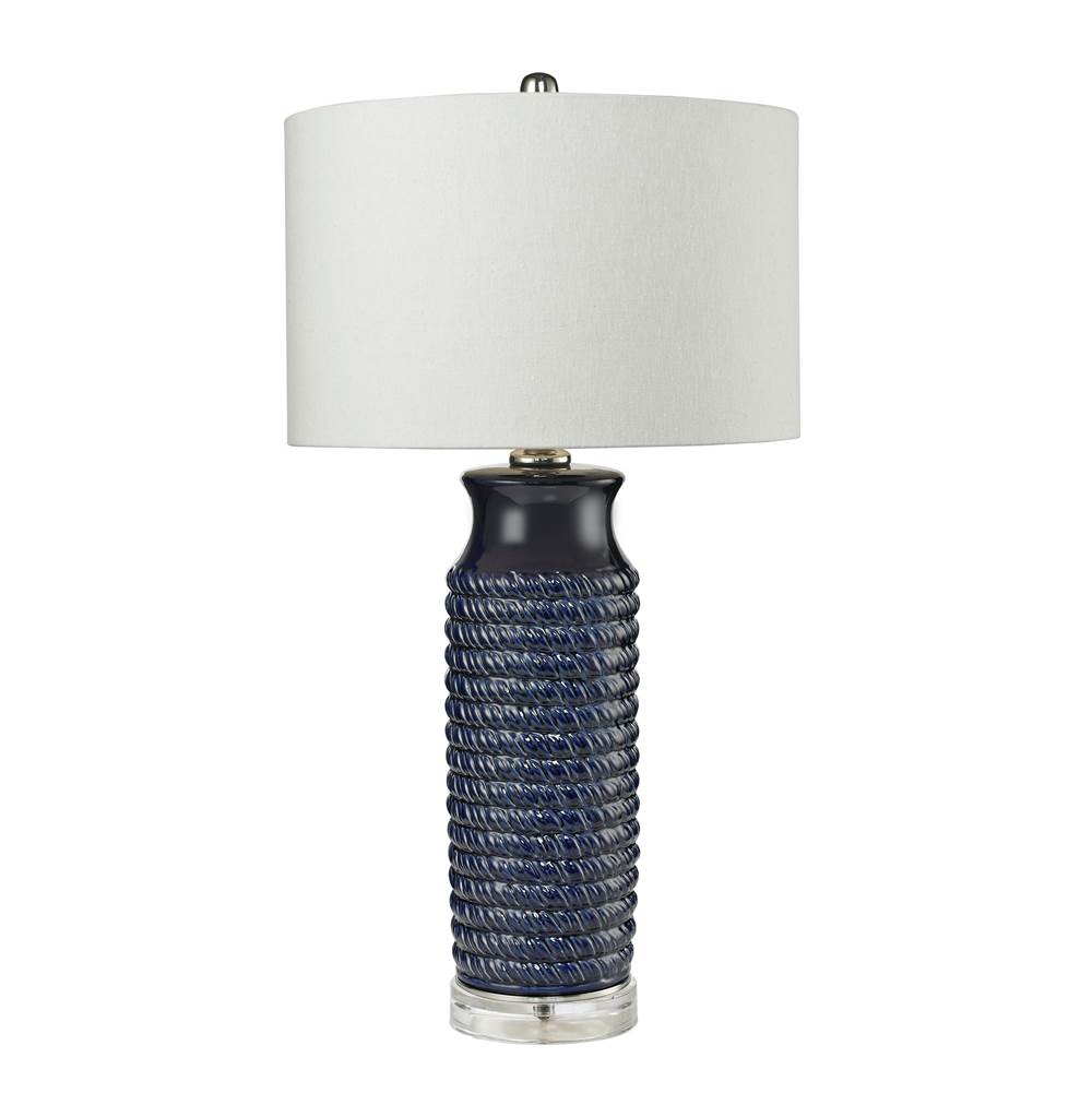 Elk Home Wrapped Rope 30'' High 1-Light Table Lamp - Navy