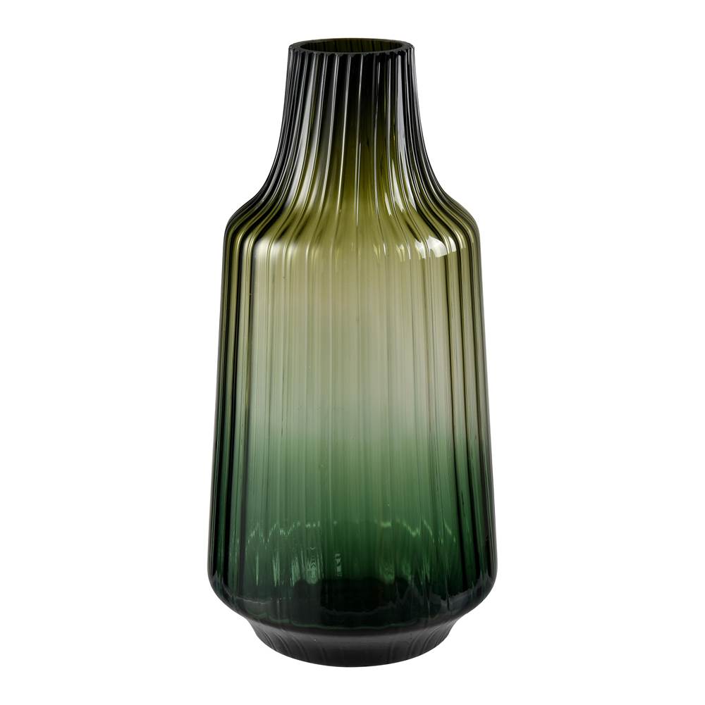 Elk Home Velasco Ribbed Vase - Large Green Ombre