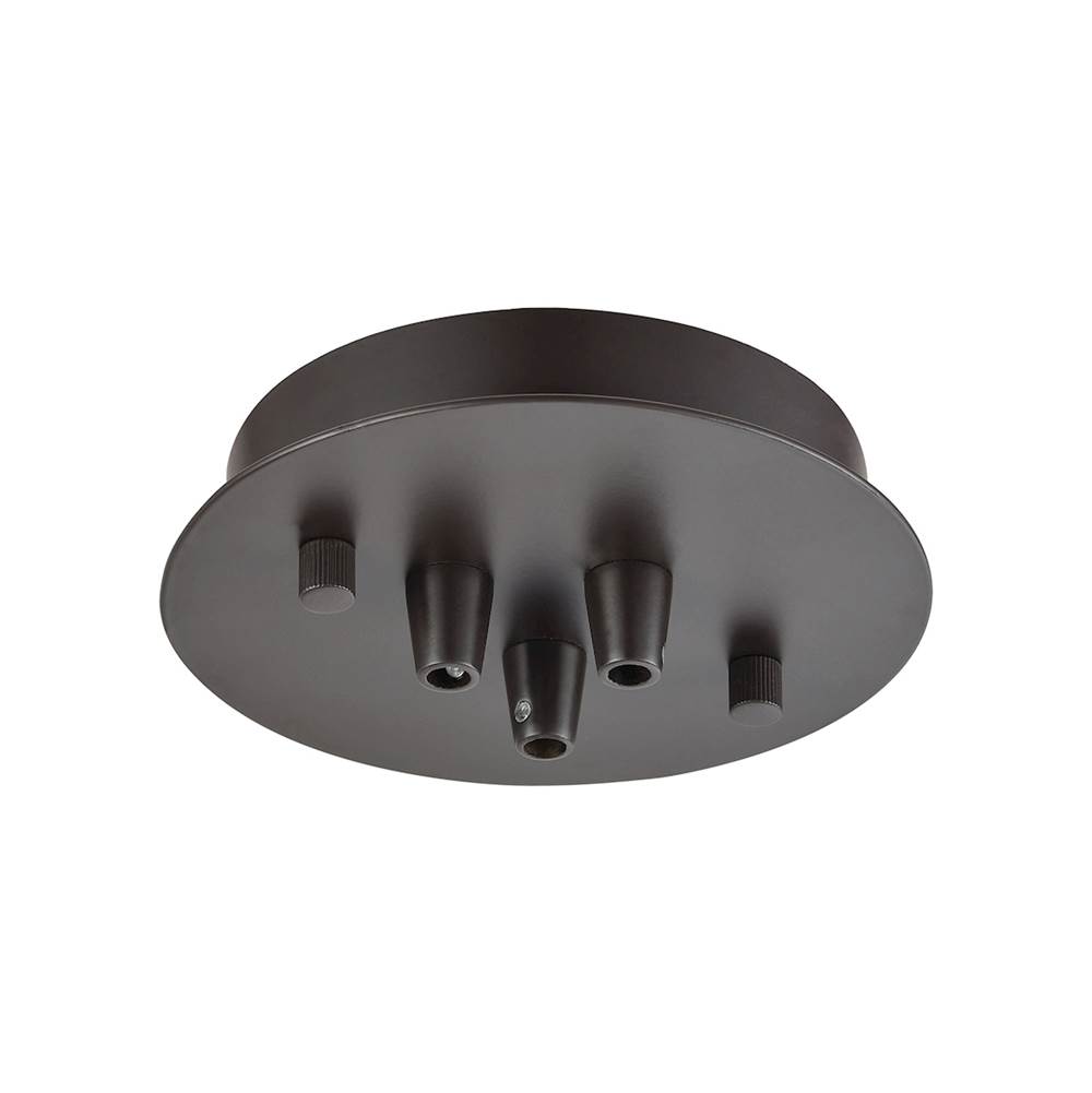 Elk Lighting Pendant Options 3 Light Small Round Canopy in Oil Rubbed Bronze