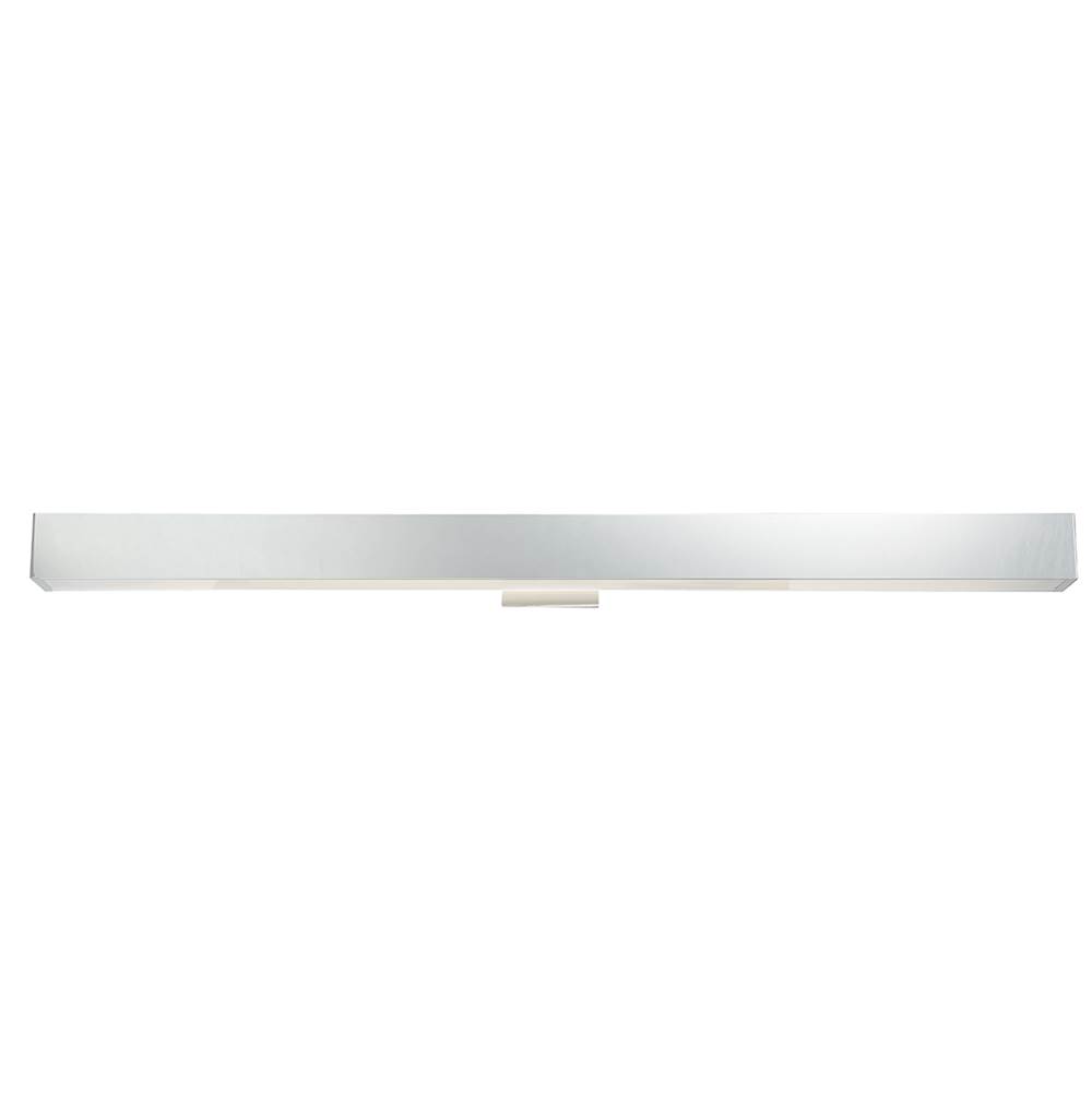 Eurofase Anello Rectangular LED Wall Sconce, Frosted Glass Lens, Hand Polished Chrome Finish, 48.75 Inches Wide - 32124-019