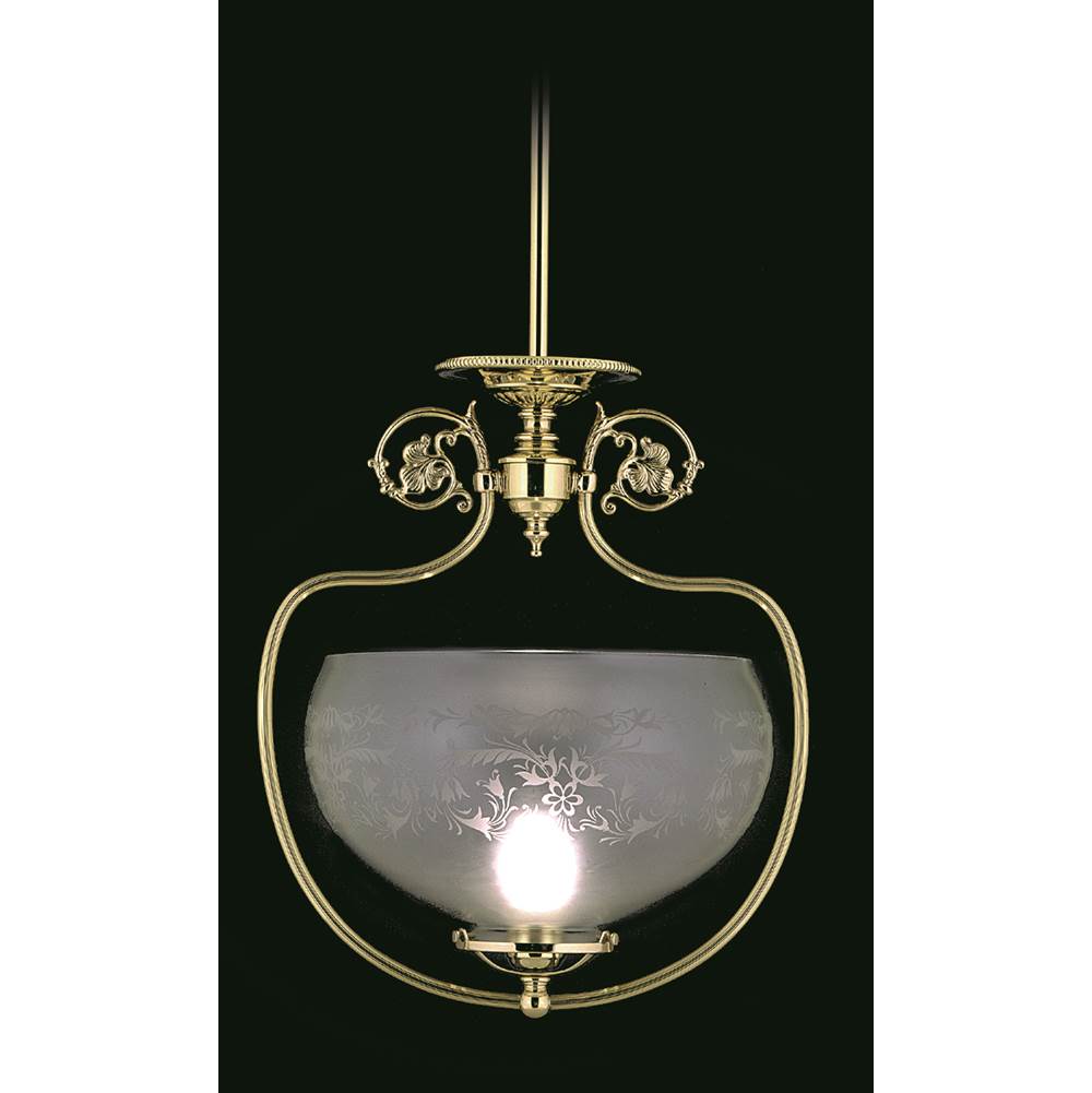 Framburg 1-Light Polished Brass Chancery Pendant