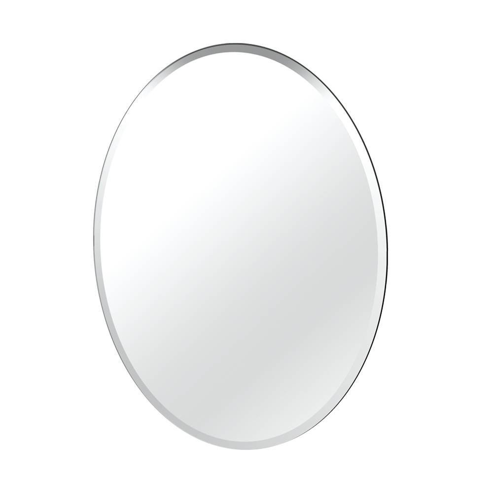 Gatco Flush Mount 32''H Frameless Oval Mirror