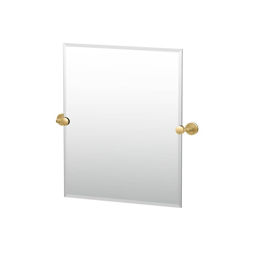 Gatco Latitude II 24''H Rectangle Mirror Brass