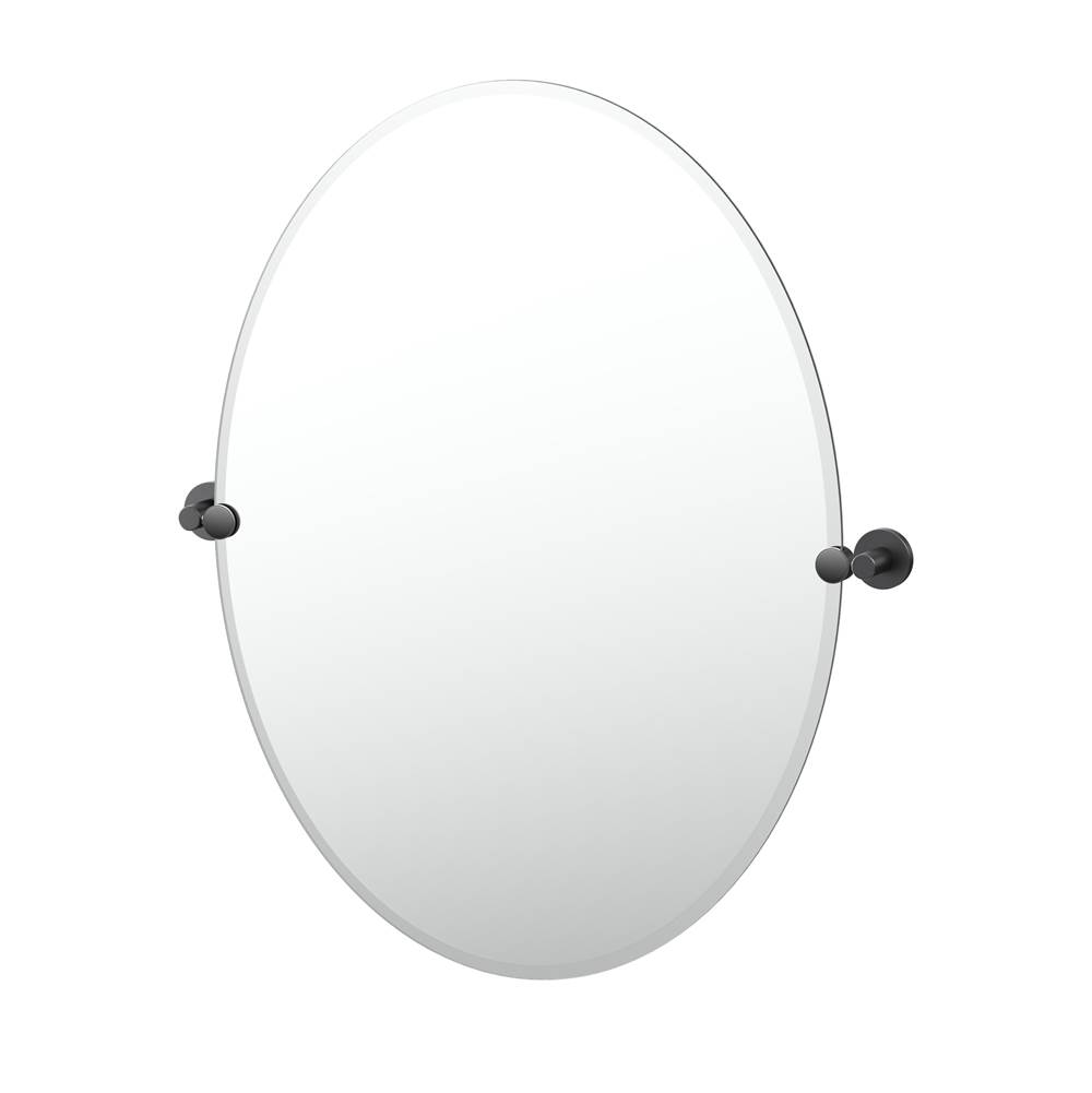 Gatco Reveal 32''H Oval Mirror Matte Black