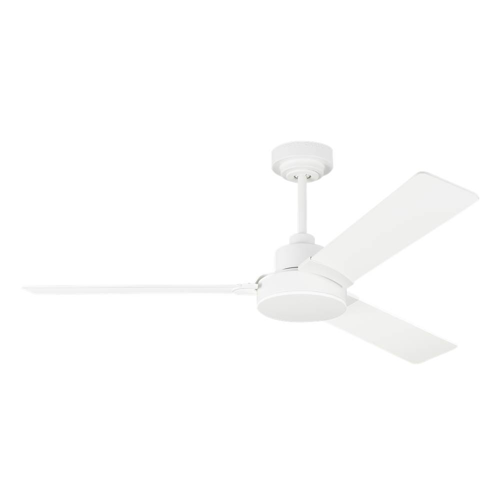 Generation Lighting Jovie 52'' Indoor/Outdoor Matte White Ceiling Fan with Wall Control and Manual Reversible Motor