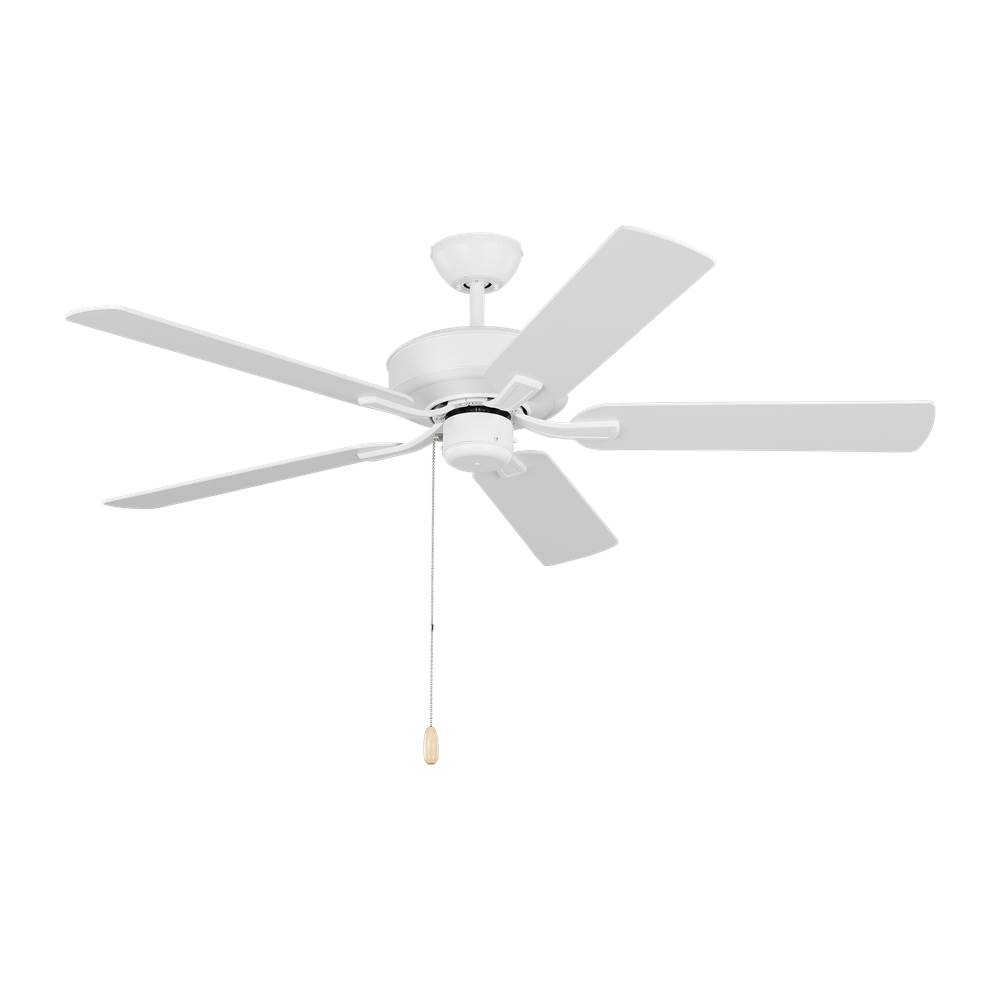 Generation Lighting Linden 52'' traditional indoor matte white ceiling fan with reversible motor