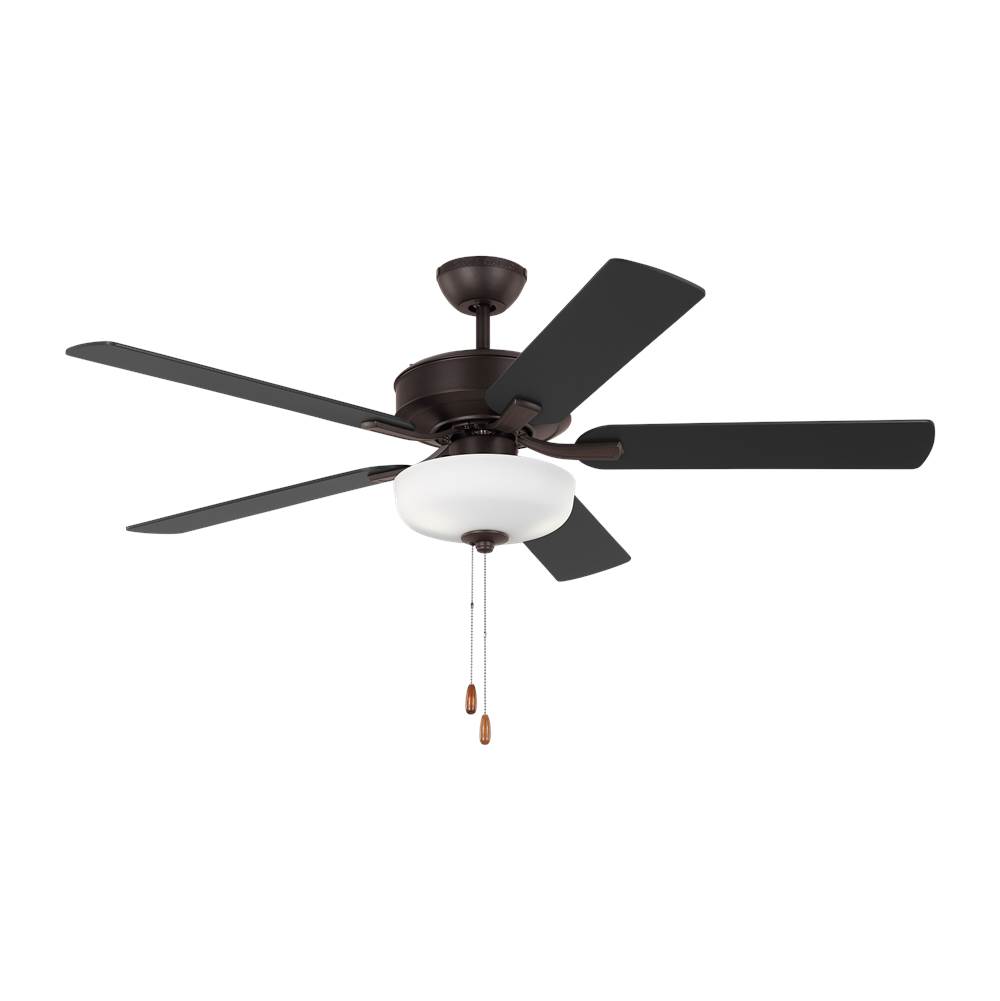 Generation Lighting Linden 52'' traditional dimmable LED indoor bronze ceiling fan with light kit and reversible motor