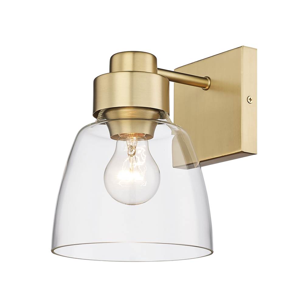 Golden Lighting Remy BCB 1 Light Wall Sconce in Brushed Champagne Bronze with Clear Glass Shade