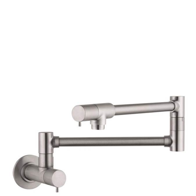 Hansgrohe Talis S Pot Filler, Wall-Mounted in Steel Optic