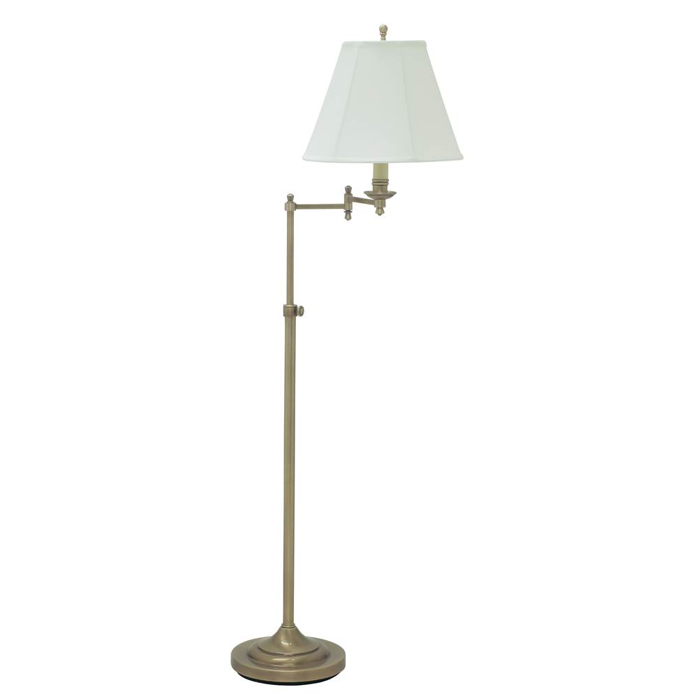 House Of Troy Club Adjustable Antique Brass Floor Lamp