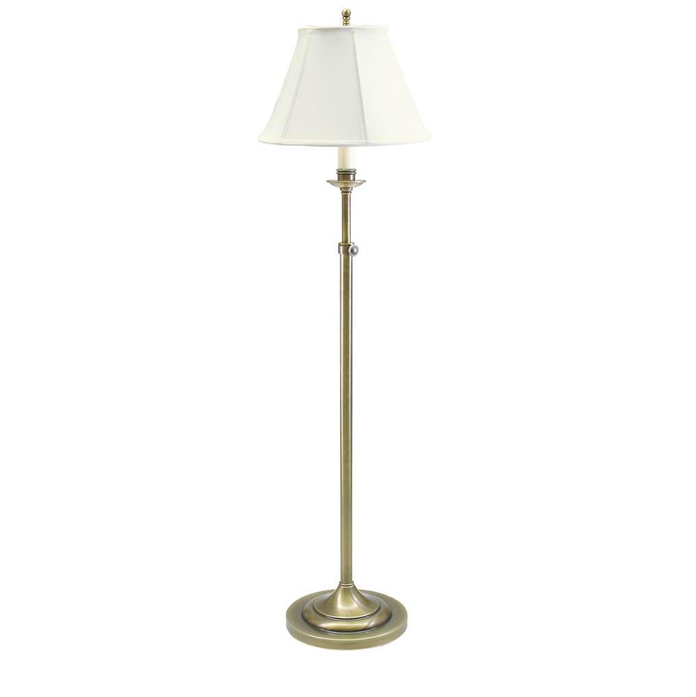 House Of Troy Club Adjustable Antique Brass Floor Lamp