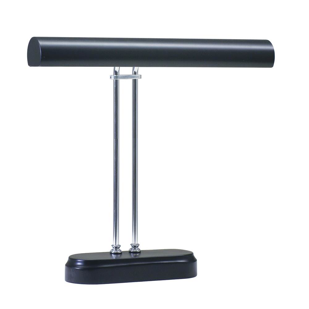 House Of Troy Digital Piano Lamp 16'' Black with Chrome Accents