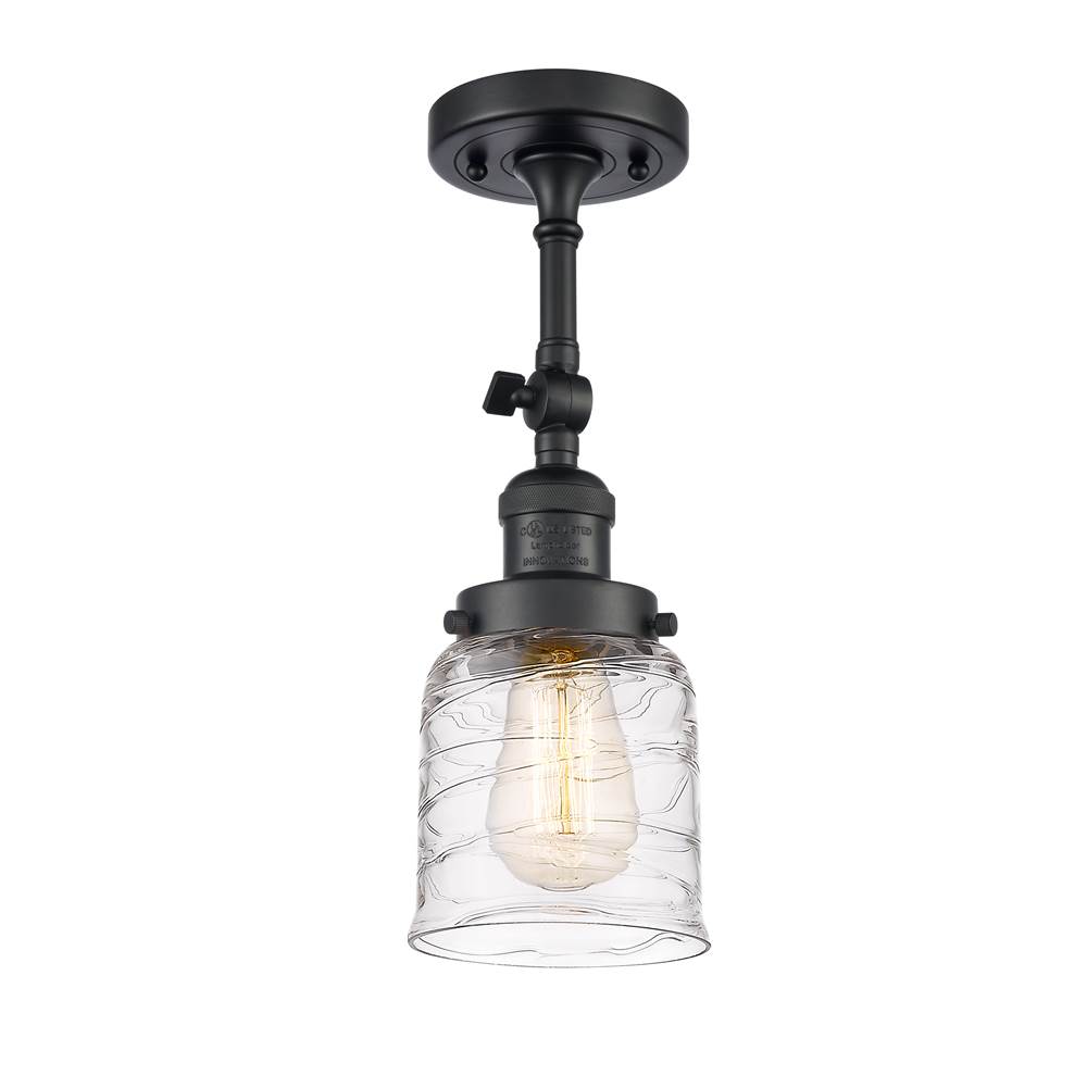 Innovations Small Bell 1 Light Semi-Flush Mount part of the Franklin Restoration Collection