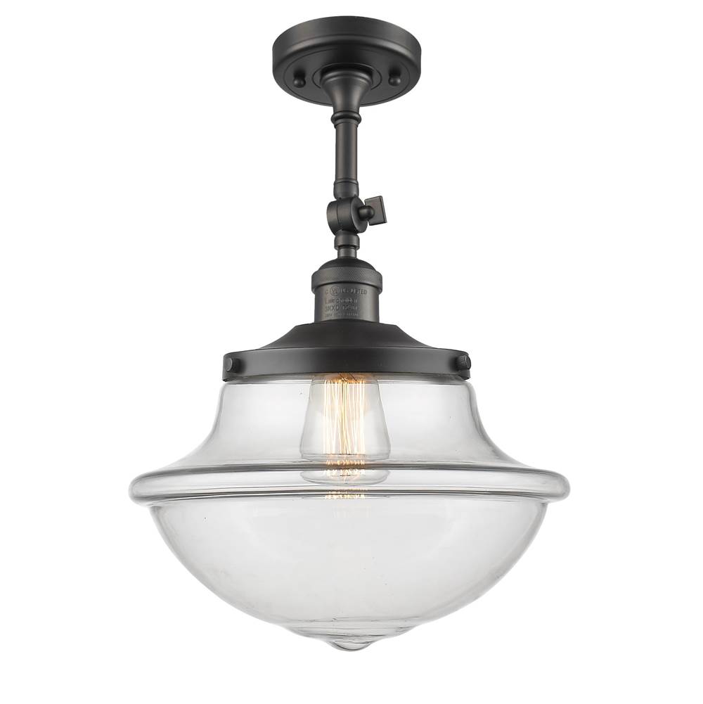Innovations Large Oxford 1 Light Semi-Flush Mount part of the Franklin Restoration Collection