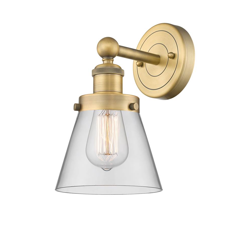 Innovations Cone Brushed Brass Sconce
