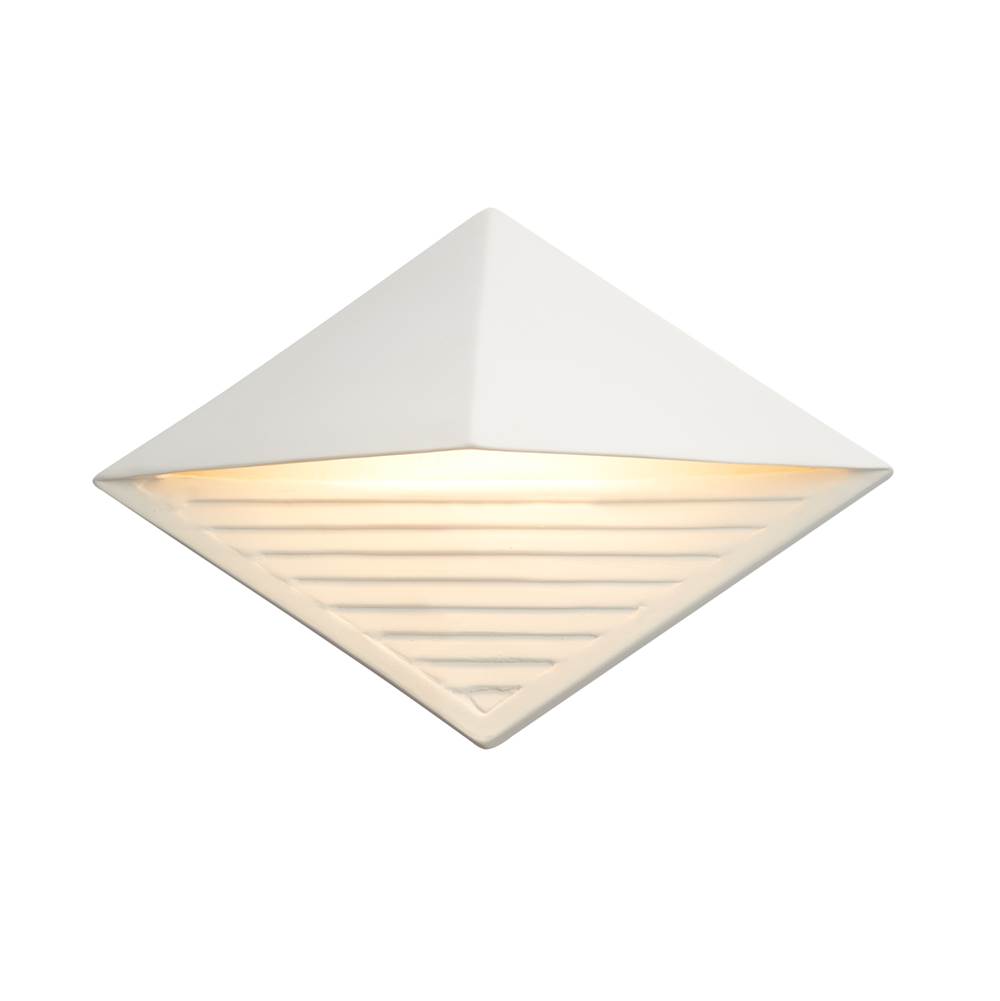 Justice Design ADA Diamond Outdoor LED Wall Sconce (Downlight)