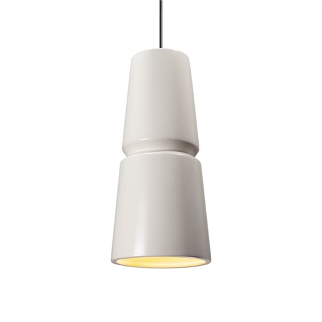 Justice Design Small Cone 1-Light Pendant in Canyon Clay