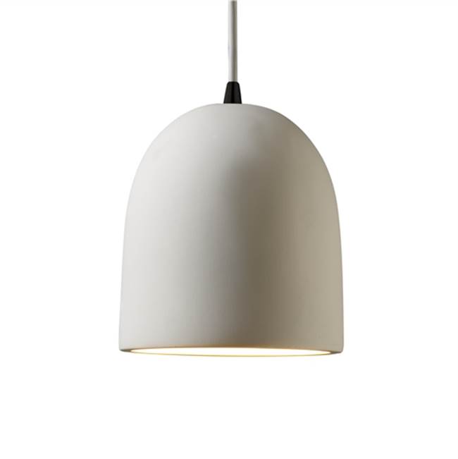 Justice Design Small Bell LED Pendant  in Gloss Blush