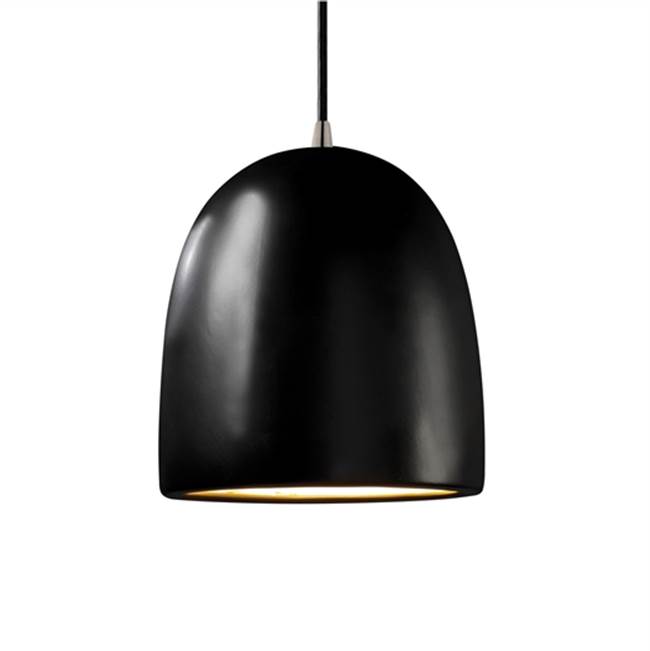 Justice Design Large Bell Pendant  in Gloss Blush