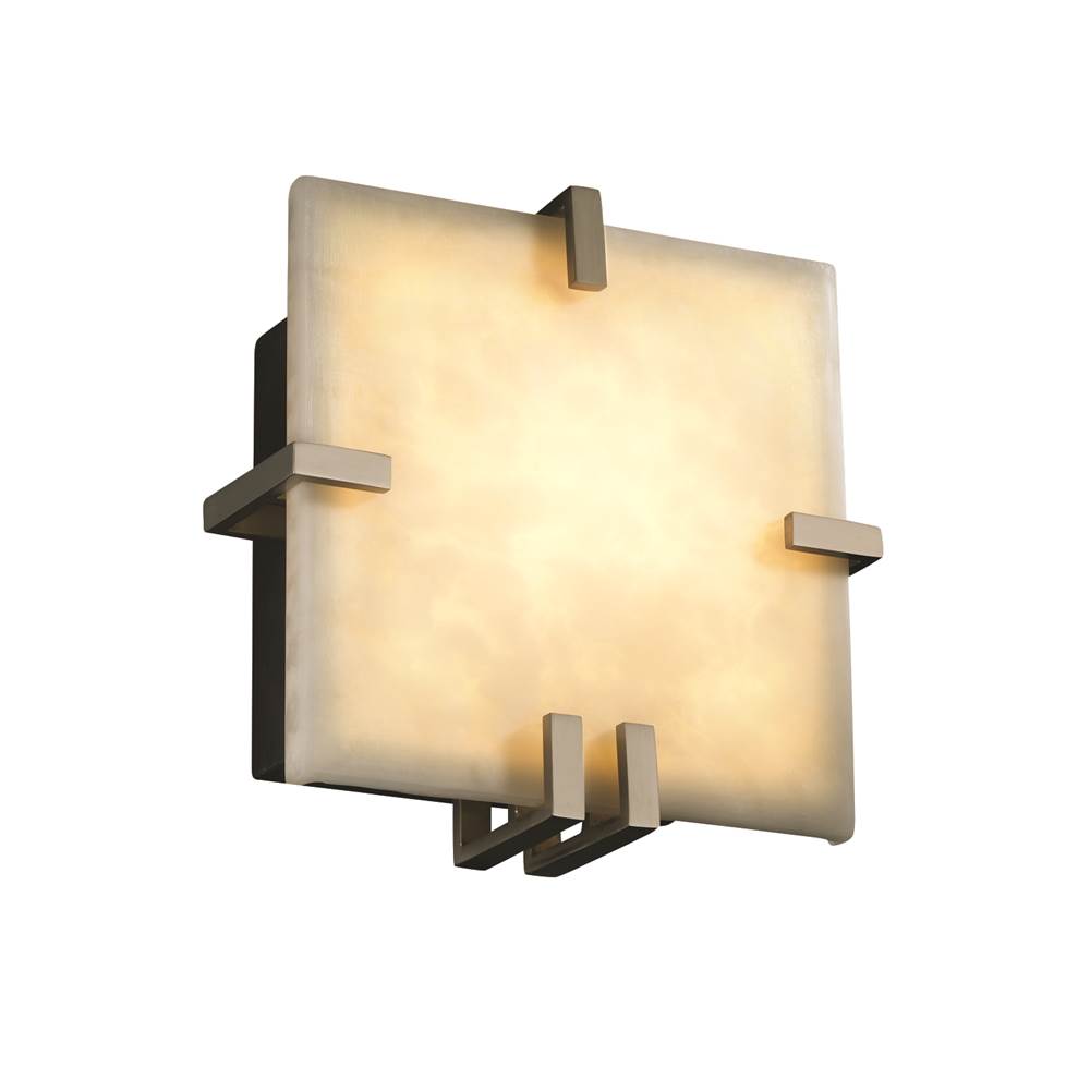 Justice Design Clips Square LED Wall Sconce (ADA)
