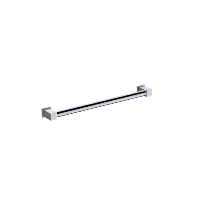 Kartners 9800 Series  18-inch Round Grab Bar with Square Ends-Polished Nickel