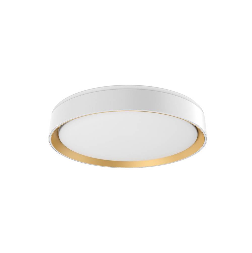 Kuzco Essex 16-in White/Gold LED Flush Mount