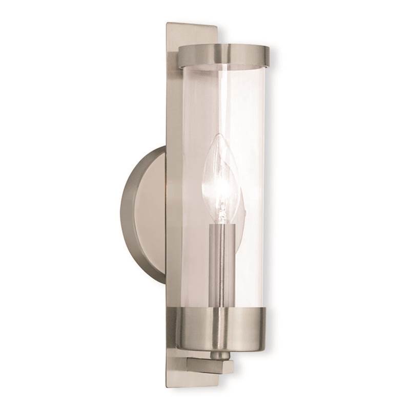 Livex 1 Light Brushed Nickel Wall Sconce