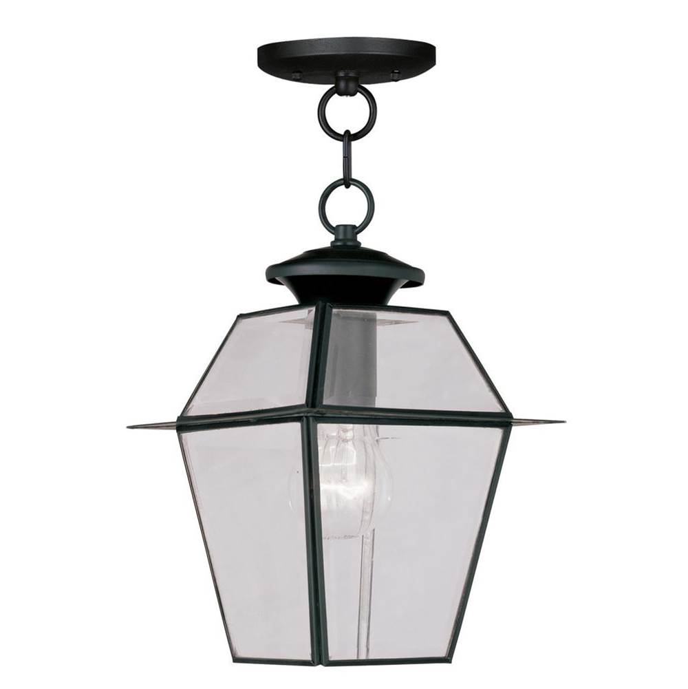 Livex 1 Light Black Outdoor Chain Lantern