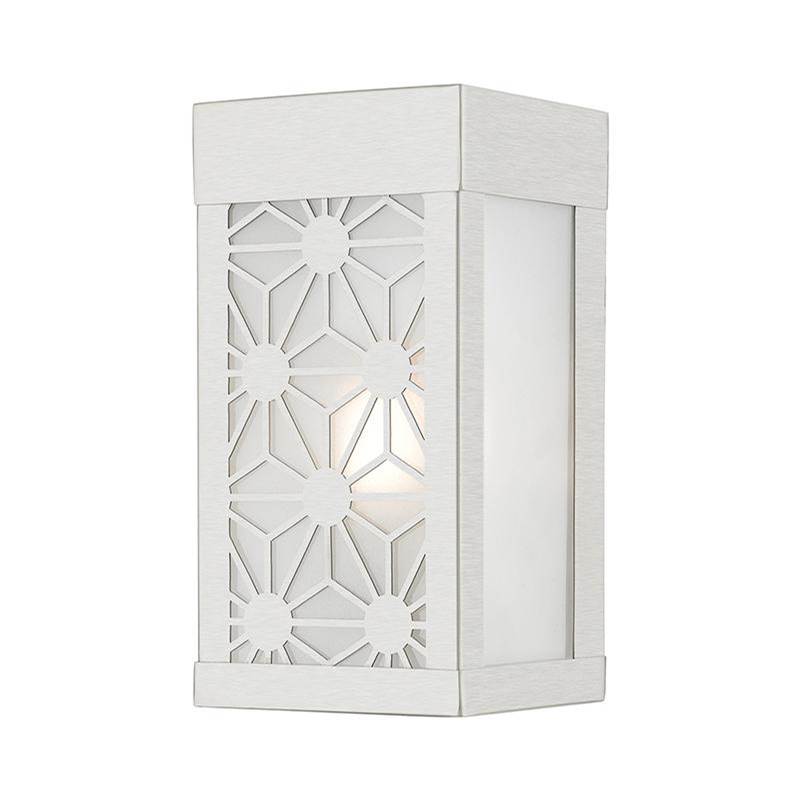 Livex 1 Light Brushed Nickel Outdoor ADA Small Sconce