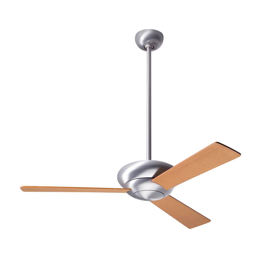 Modern Fan Company Altus Fan; Brushed Aluminum Finish; 42'' Maple Blades; No Light; Wall Control with Remote Handset (2-wire)