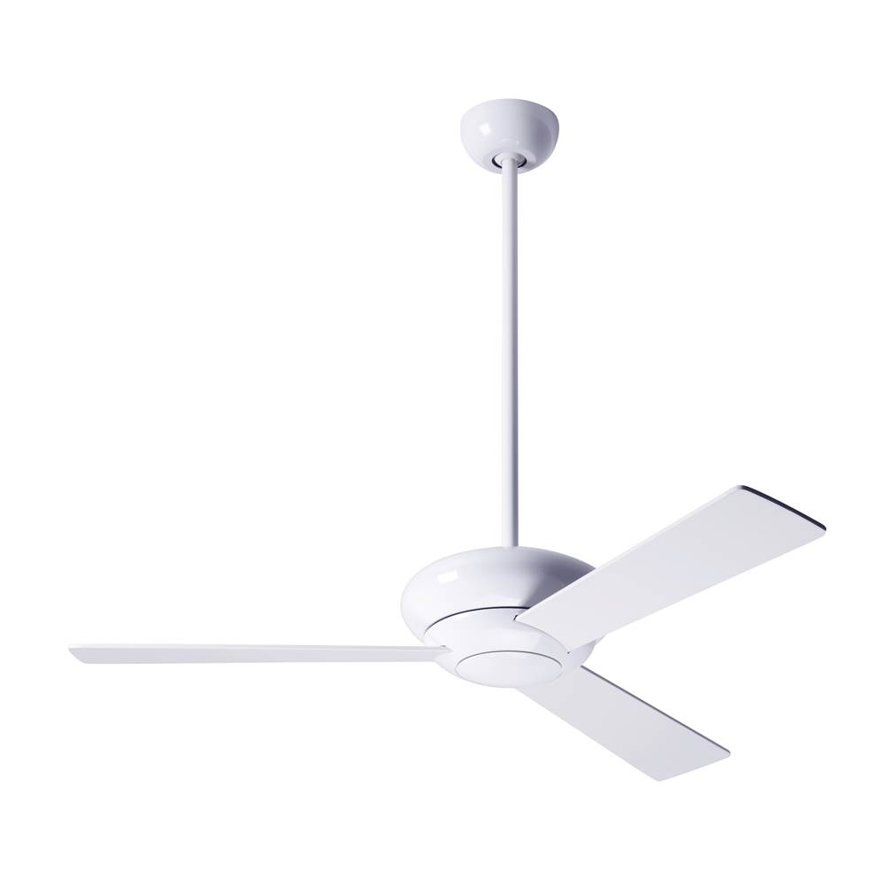 Modern Fan Company Altus Fan; Gloss White Finish; 42'' White Blades; No Light; Wall Control with Remote Handset (2-wire)