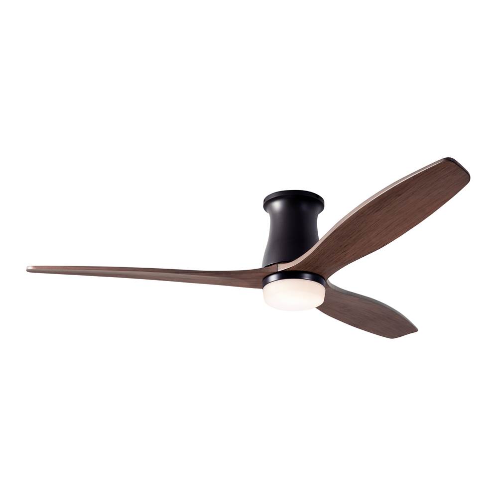 Modern Fan Company Arbor Flush DC Fan; Dark Bronze Finish; 54'' Mahogany Blades; 17W LED; Remote Control