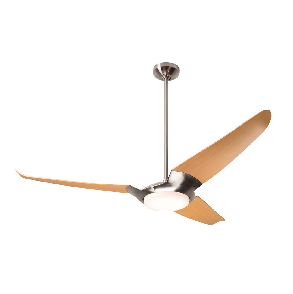 Modern Fan Company IC/Air (3 Blade ) Fan; Bright Nickel Finish; 56'' Maple Blades; 20W LED; Remote Control