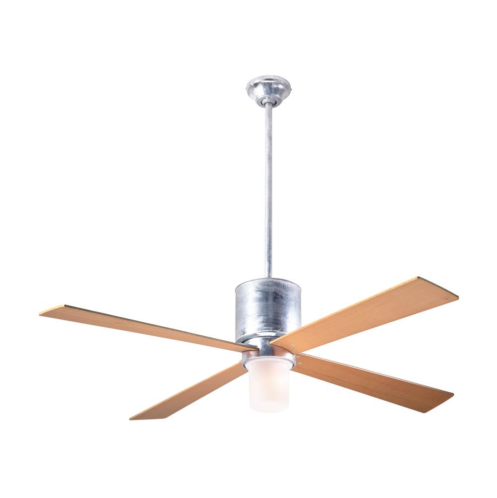 Modern Fan Company Lapa Fan; Galvanized Finish; 50'' Maple Blades; 17W LED; Fan Speed and Light Control (3-wire)