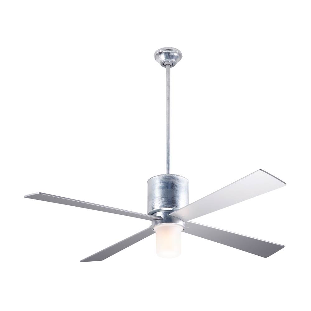Modern Fan Company Lapa Fan; Galvanized Finish; 50'' Silver Blades; 17W LED; Wall Control with Remote Handset (2-wire)