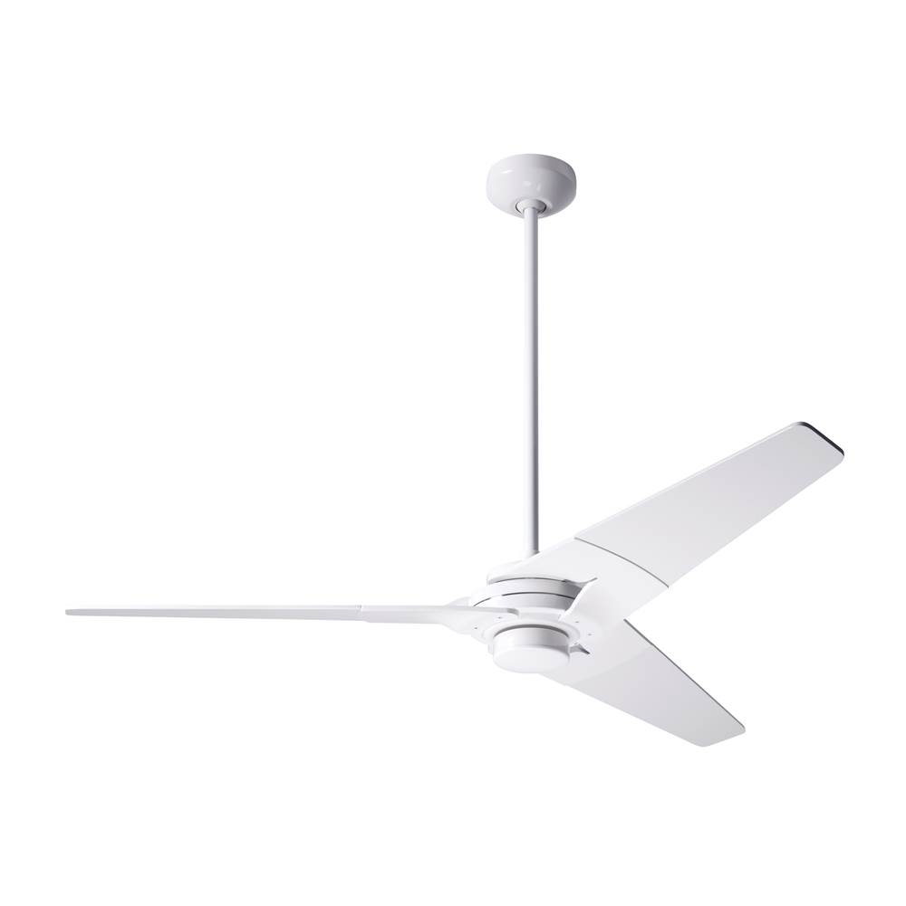 Modern Fan Company Torsion Fan; Gloss White Finish; 52'' White Blades; No Light; Fan Speed Control